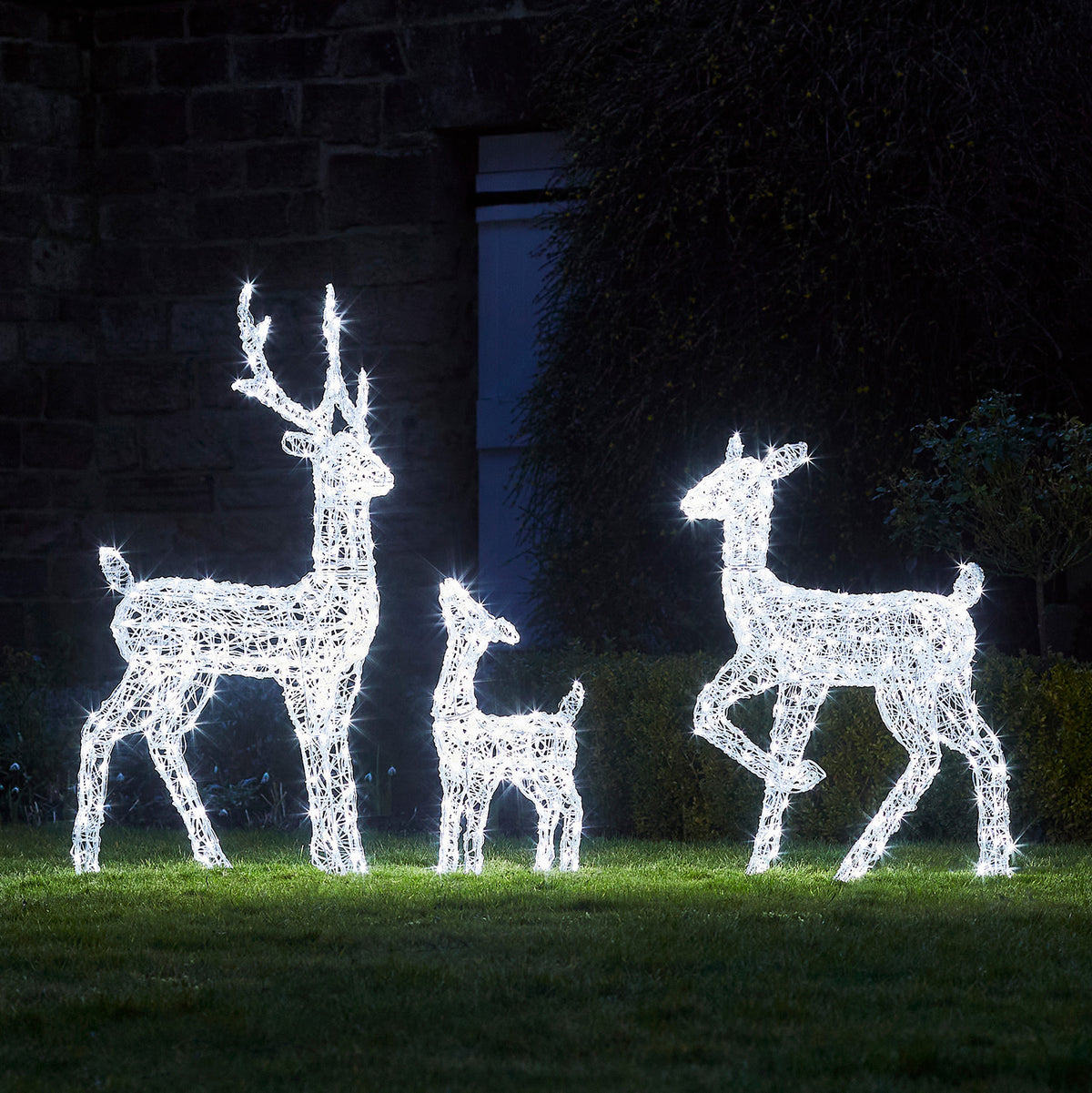 3er Set Solar-LED-Rentierfamilie M Swinsty
