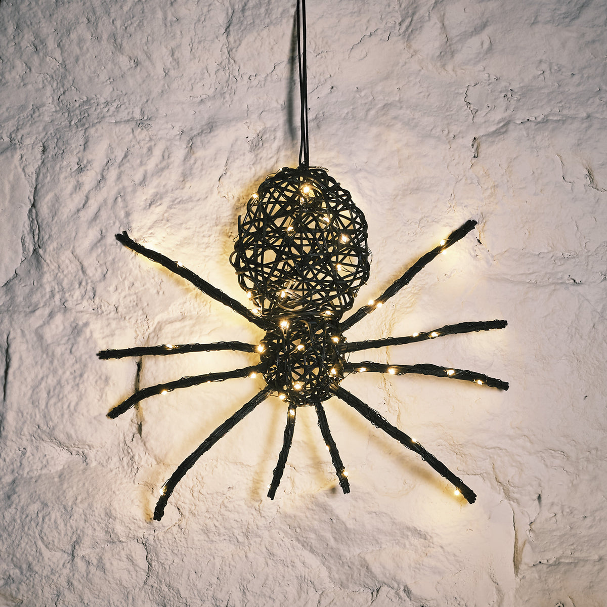 34cm LED Rattan Spinne Ocho