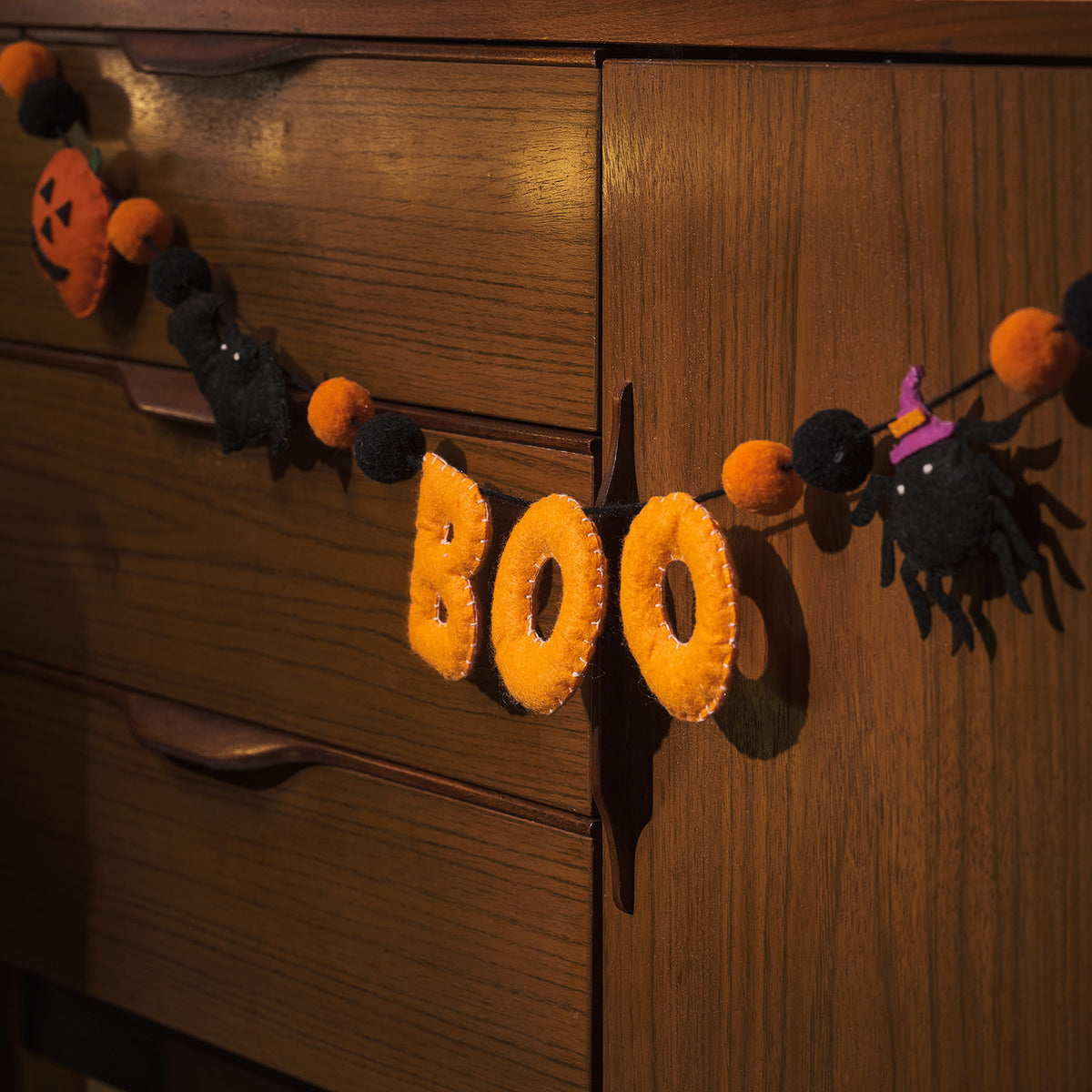 1,5m Halloween Boo Filz Girlande