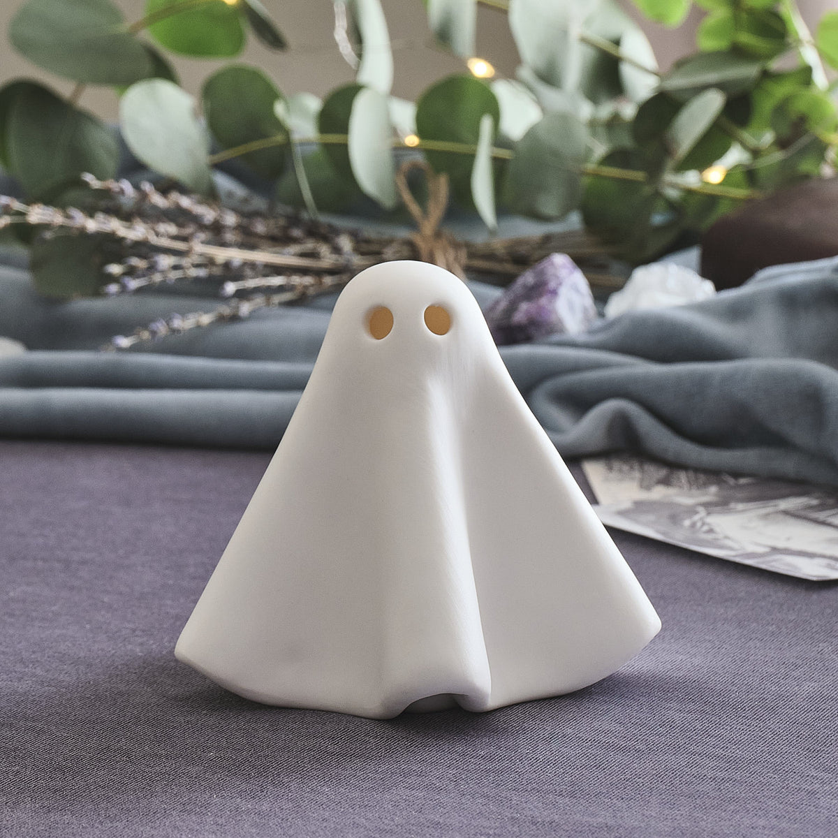 Gerald der LED-Halloween-Geist aus Porzellan unbeleuchtet