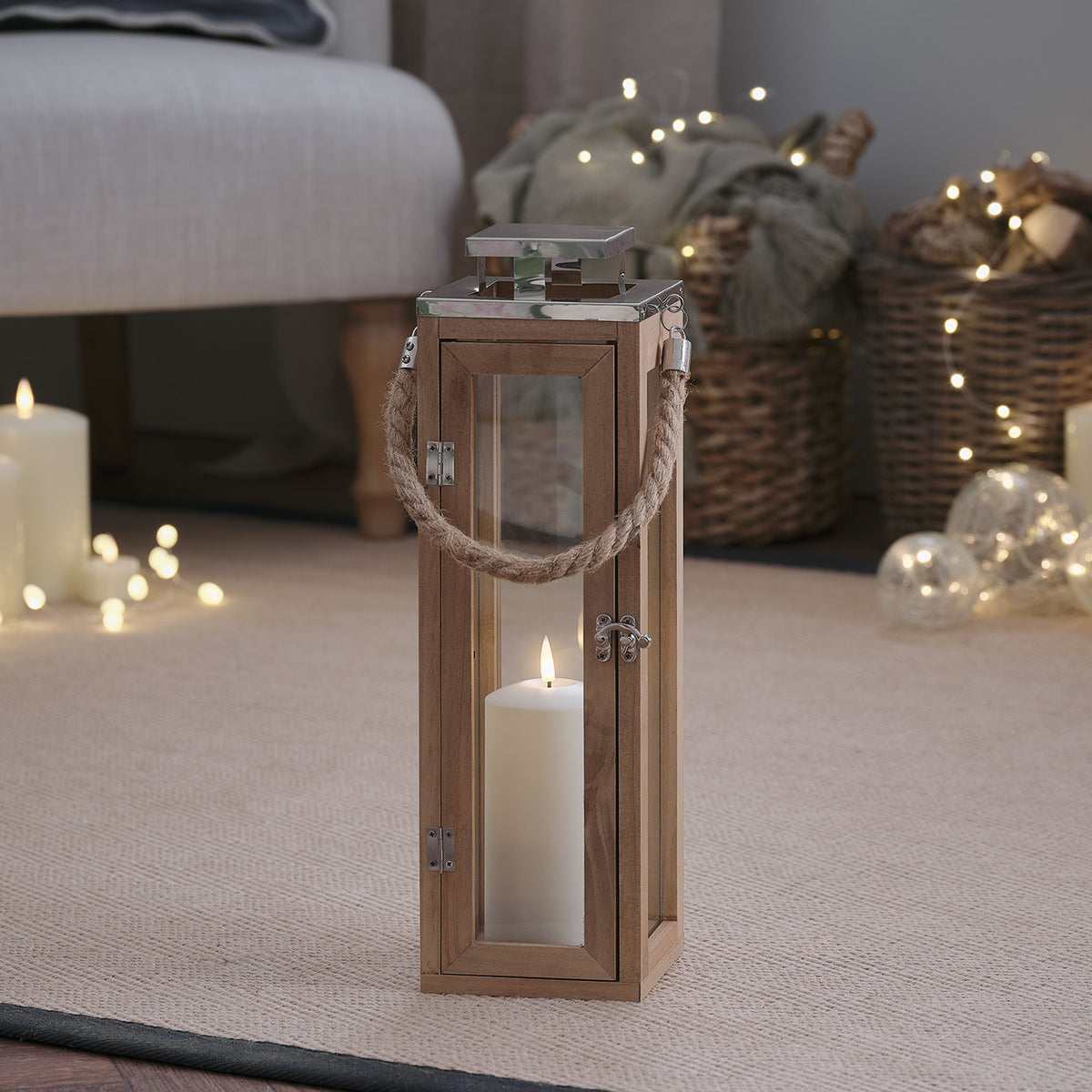 Salcombe 2 LED Laternen mit TruGlow® Kerzen
