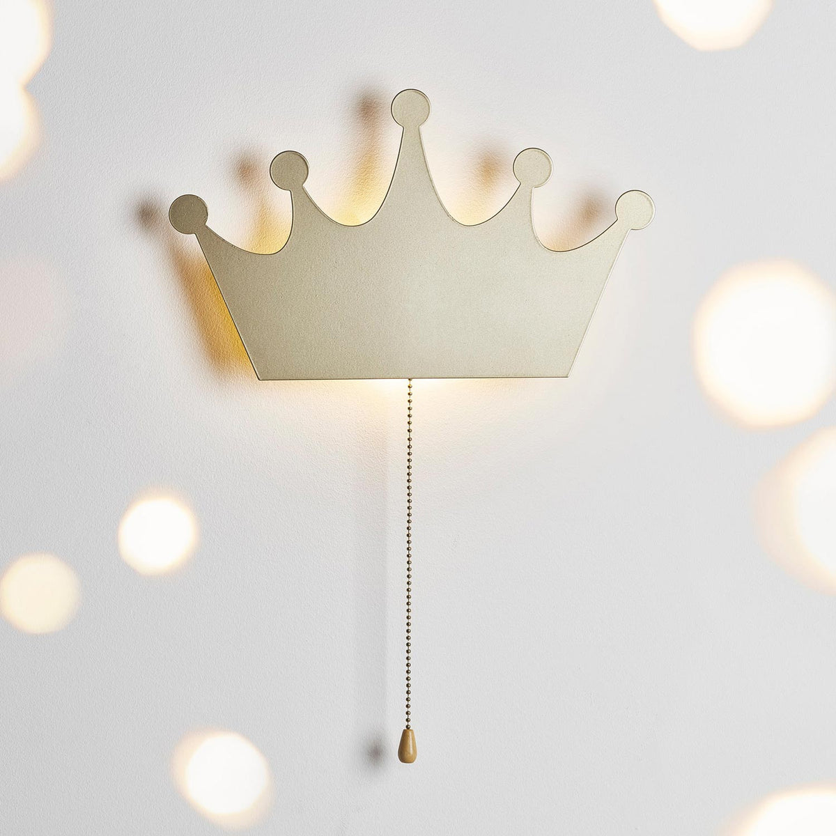 Metall Krone Lampe in Gold