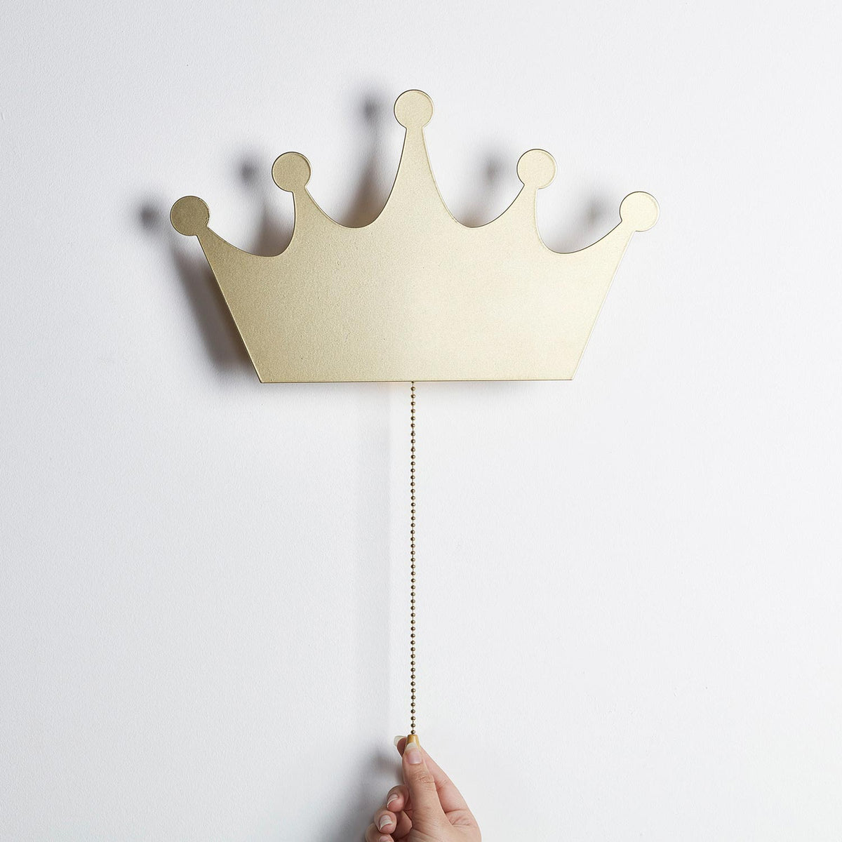 Metall Krone Lampe in Gold
