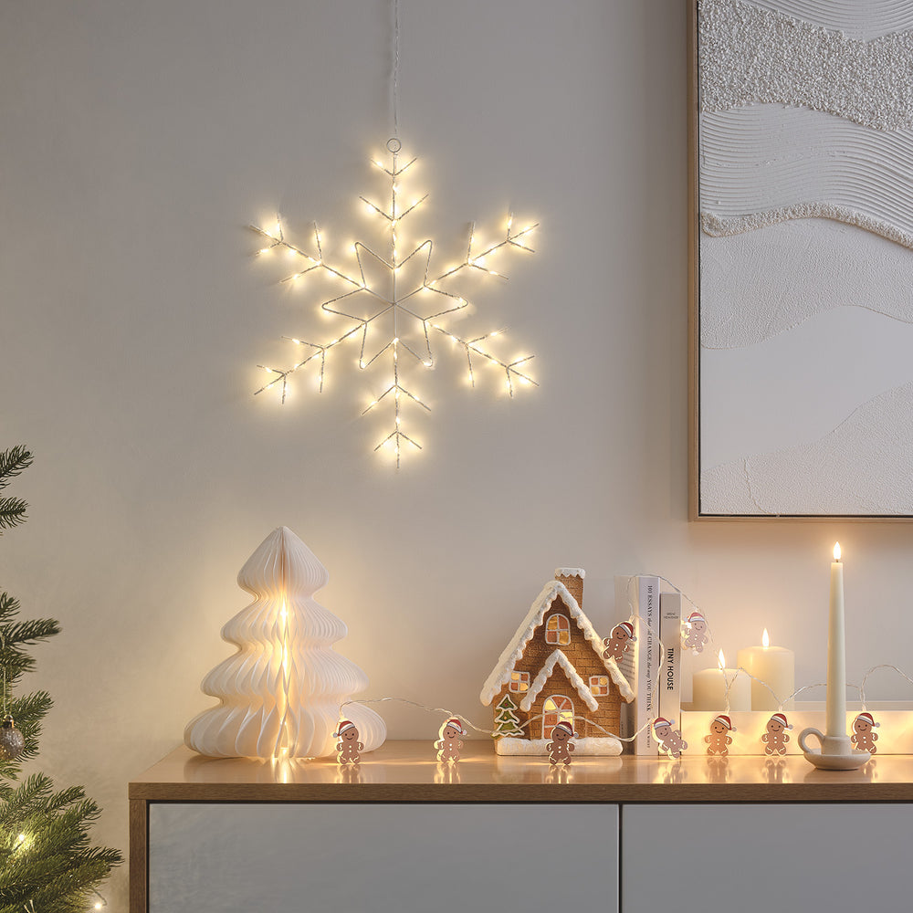 Osby LED Schneeflocke Fensterdeko Weihnachten
