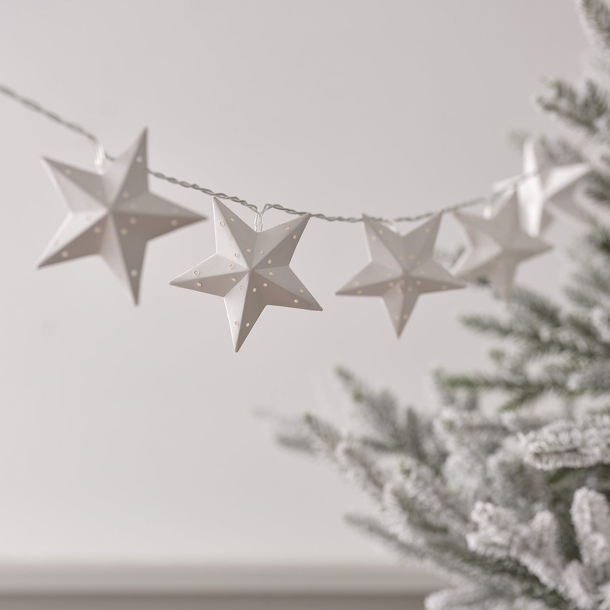 10er LED Lichterkette Papiersterne
