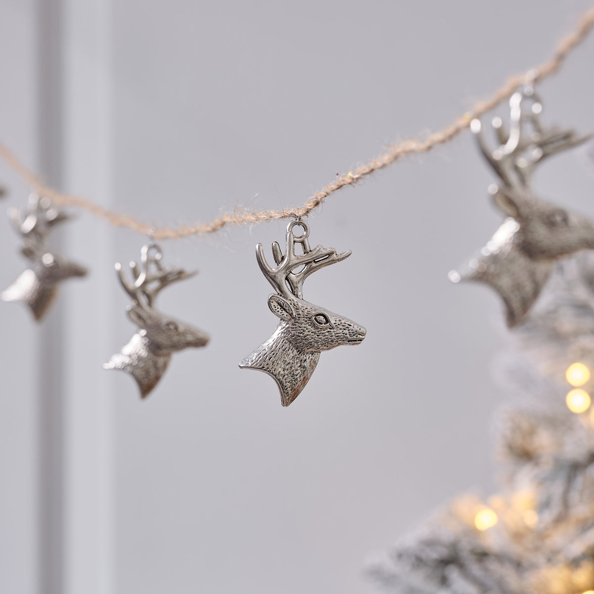10er LED-Mikro-Weihnachtslichterkette Rentiere