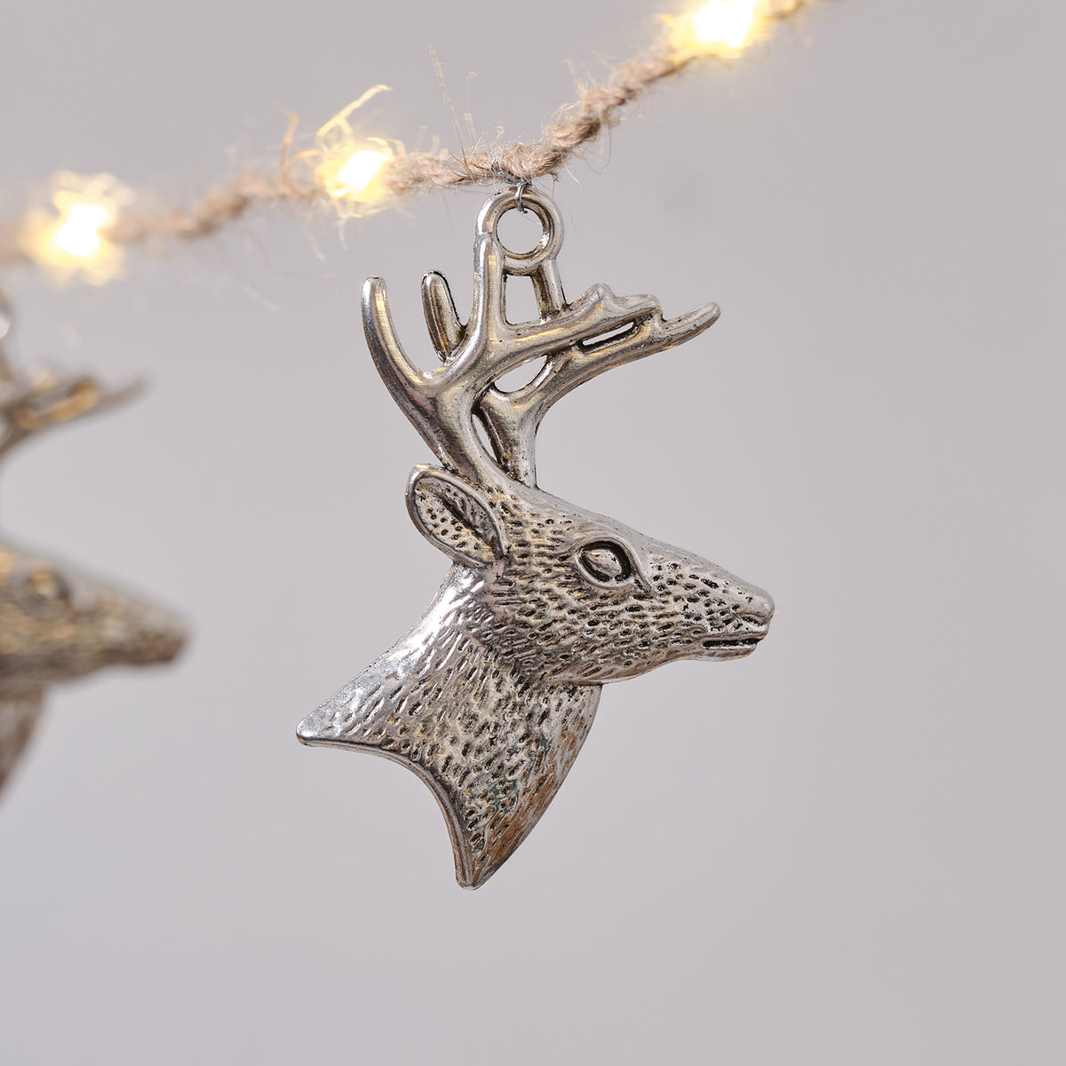 10er LED-Mikro-Weihnachtslichterkette Rentiere
