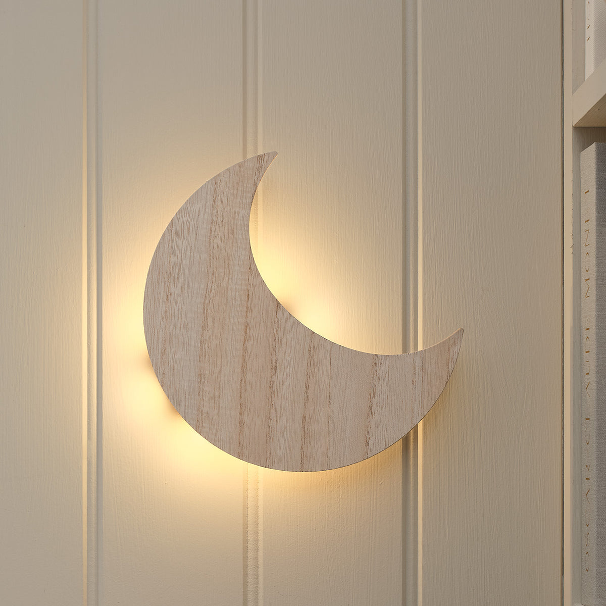 2er Set Wand‑Nachtlichter Kinderzimmer Mond & Bär