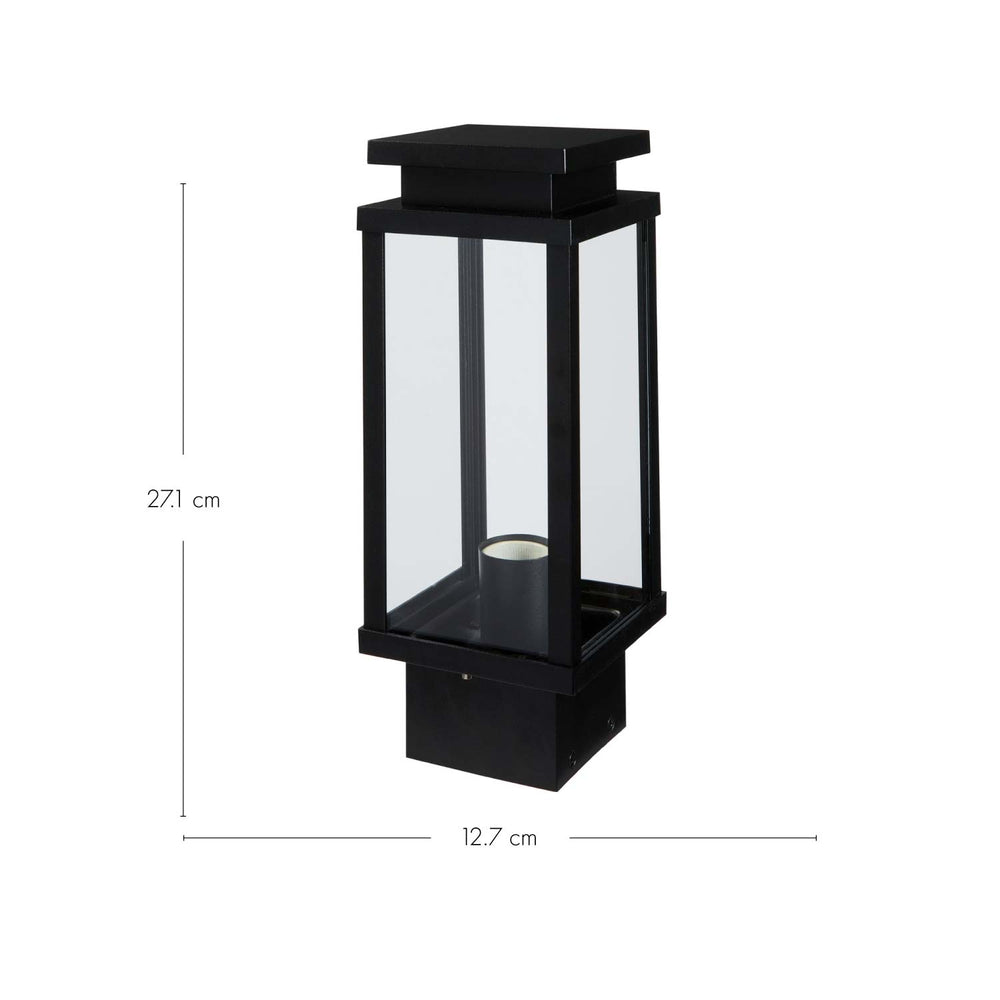 Ebony Zaunleuchte aus Aluminium