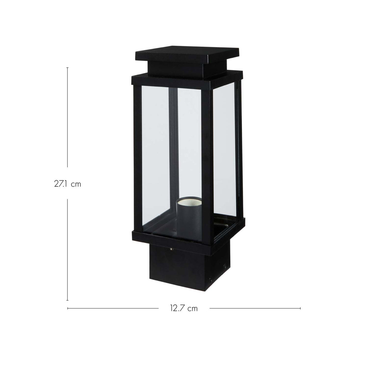 Ebony Zaunleuchte aus Aluminium
