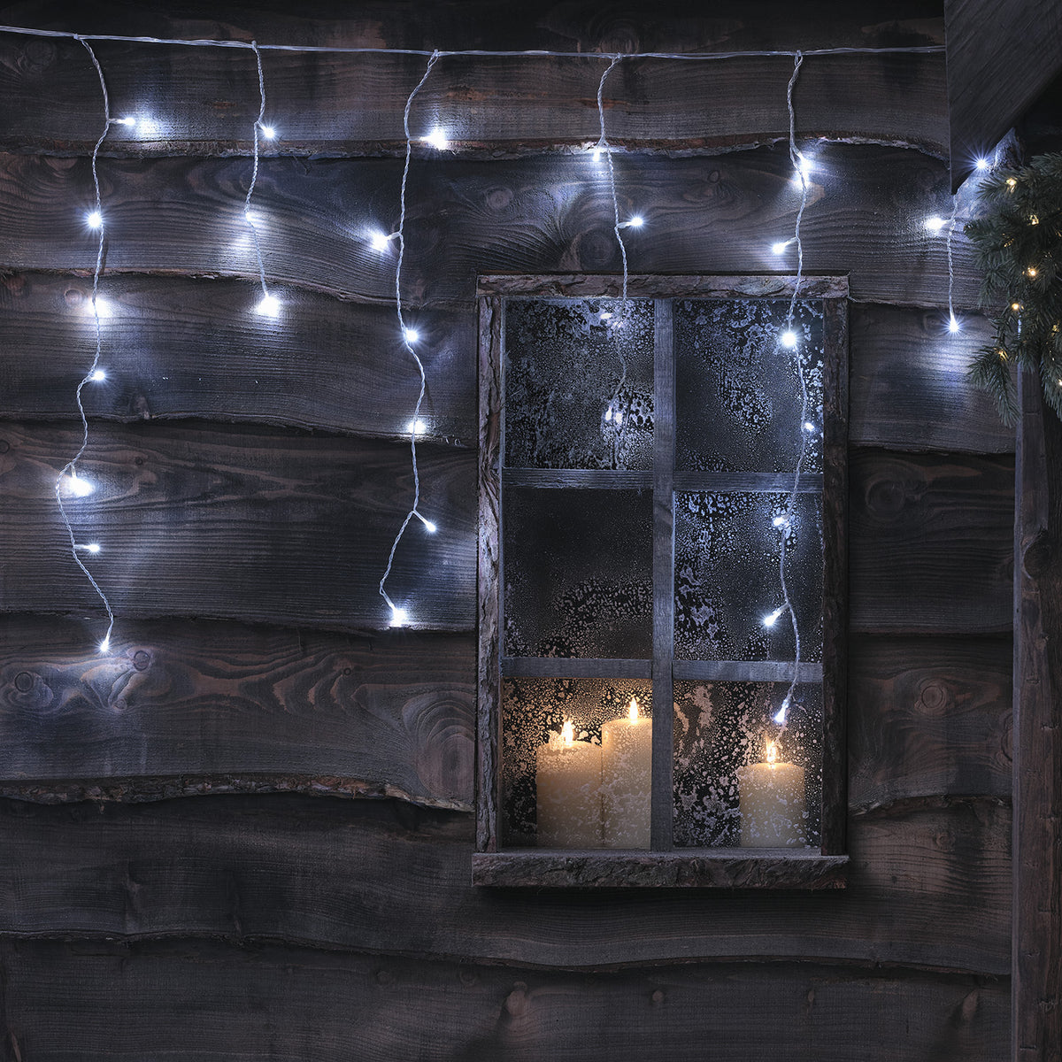 6m Bicolor LED Eiszapfen Lichterkette