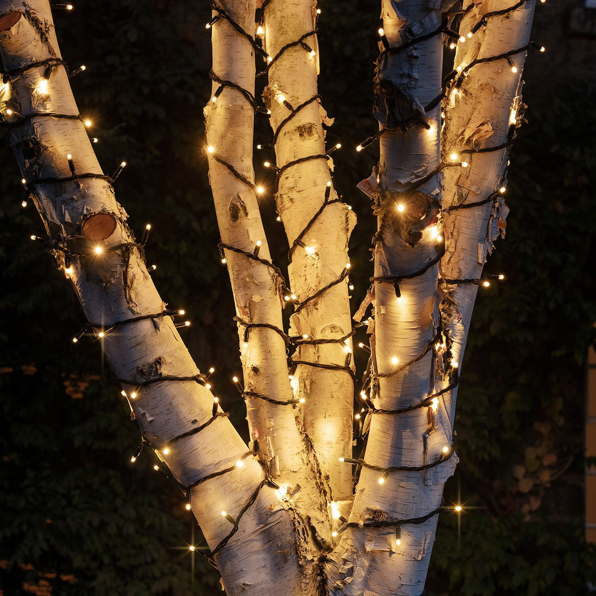 Pro Connect IP67, 10m 100er LED Lichterkette warmweiß koppelbar schwarzes Kabel