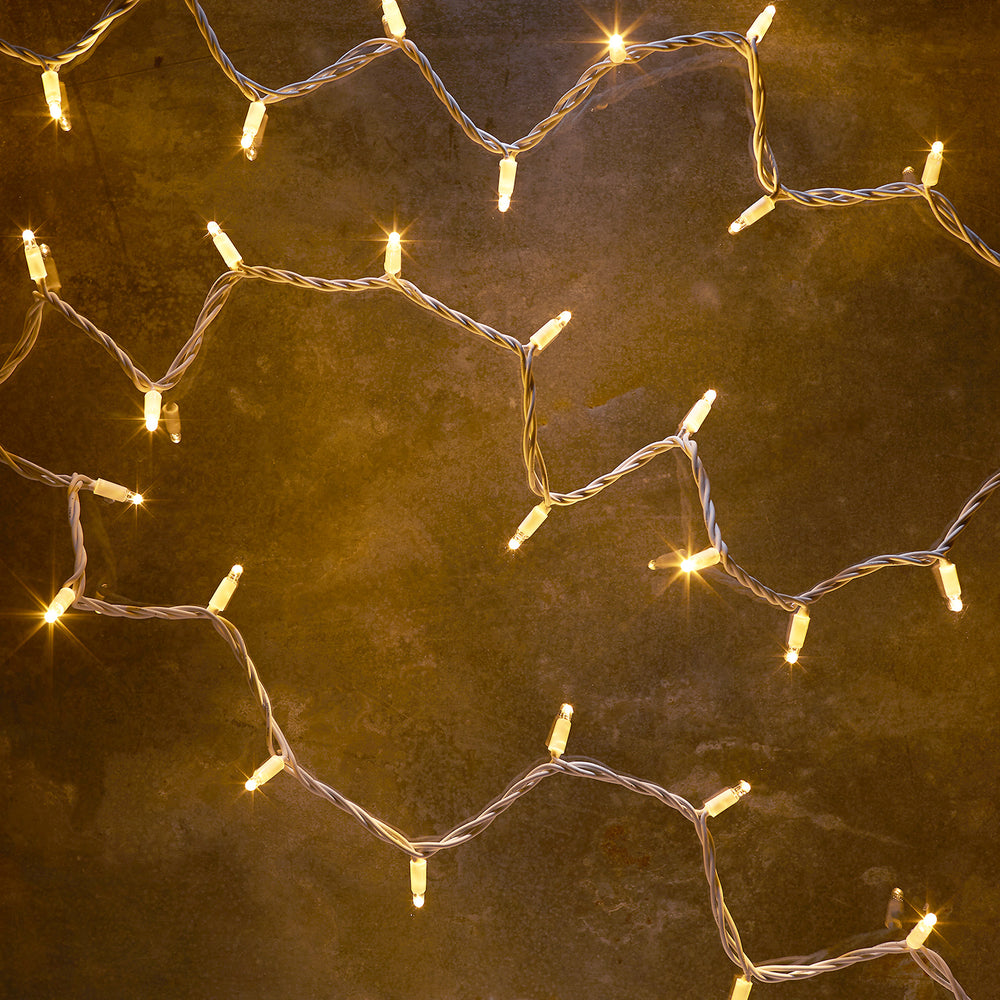 Pro Connect 30m 300er LED Lichterkette warmweiß koppelbar weißes Kabel IP67