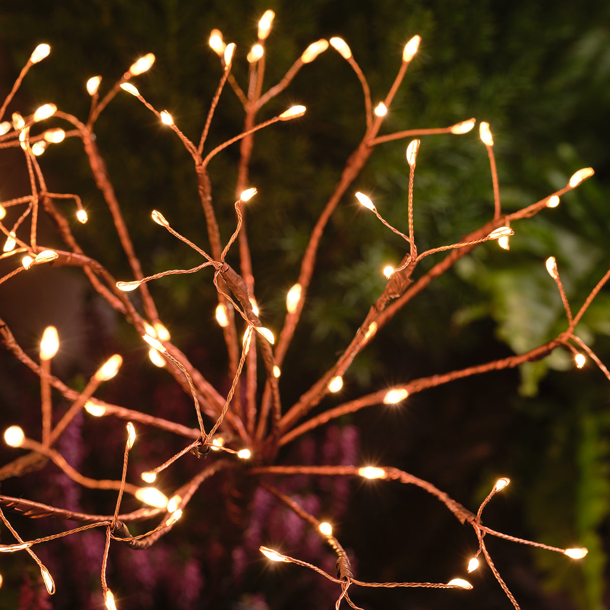 Solar Gartenstecker "Feuerwerk" mit warmweißen LEDs Nahaufnahme
