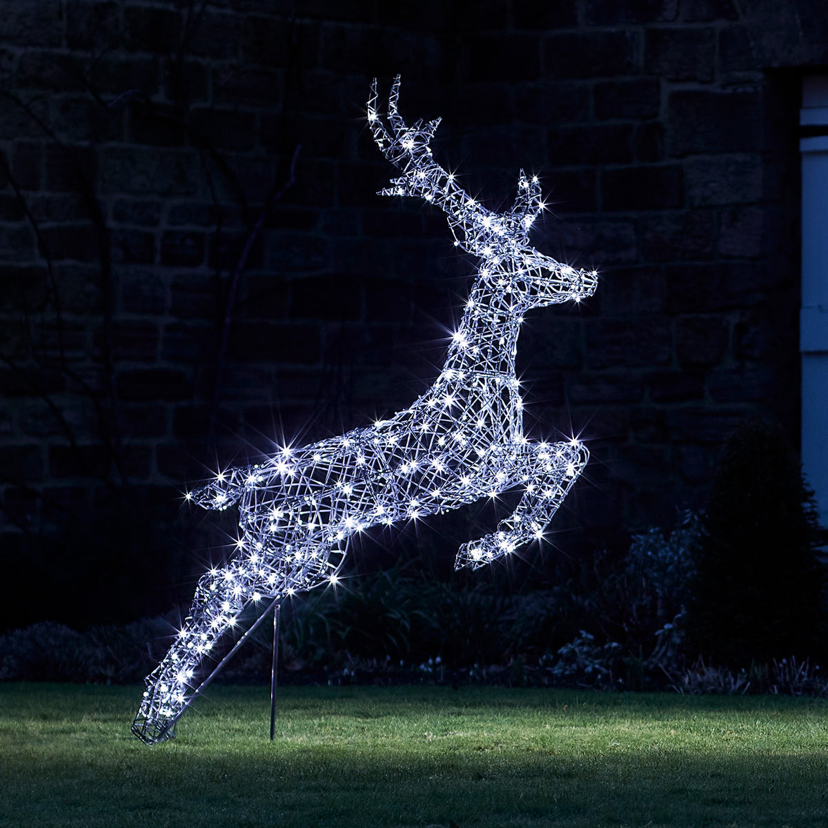 Springendes Solar-LED-Rentier Hirsch L Harlow