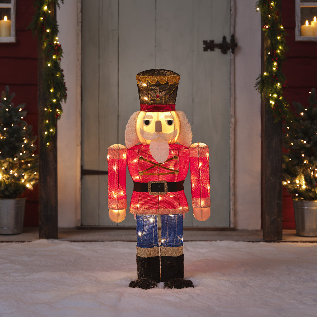 91cm Weihnachtsfigur außen Nussknacker