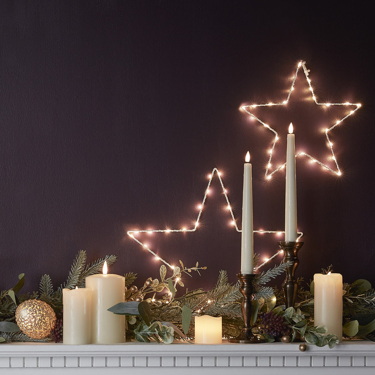 Bundle aus zwei batteriebetriebenen Osby LED-Leuchtsternen