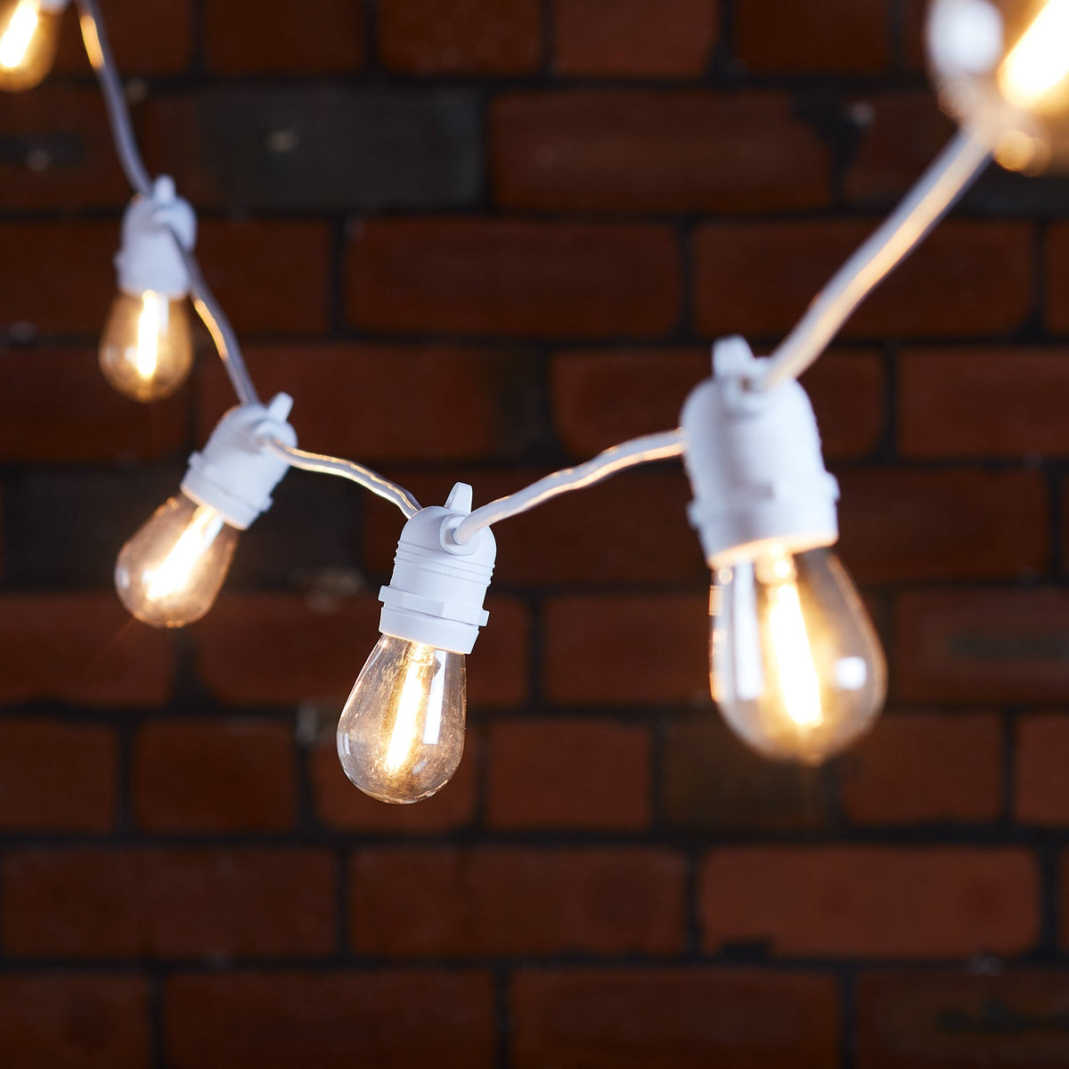 Ultimate Connect 95m 190er LED Lichterkette Glühbirnen warmweiß koppelbar weißes Kabel