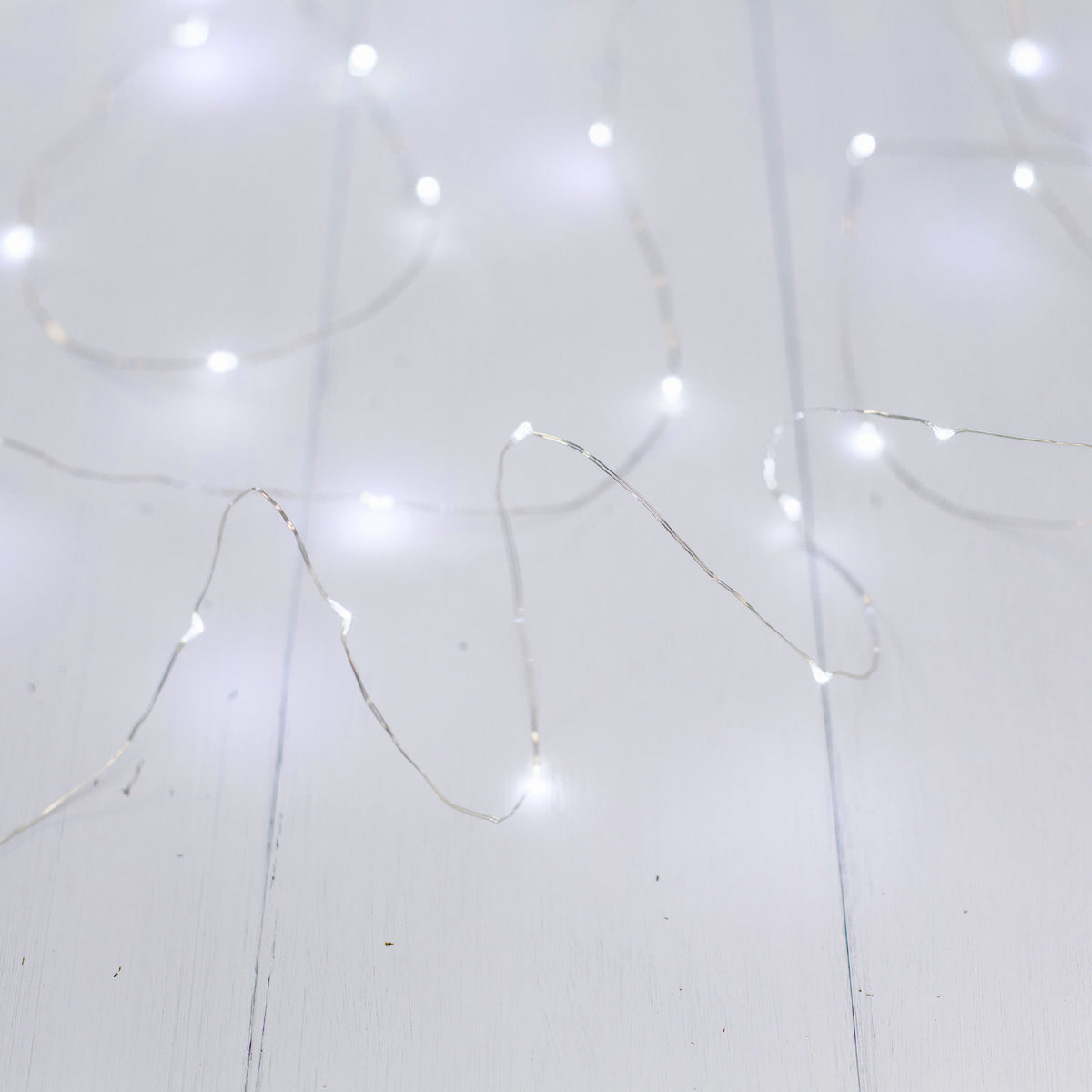 50er LED Micro Lichterkette weiß