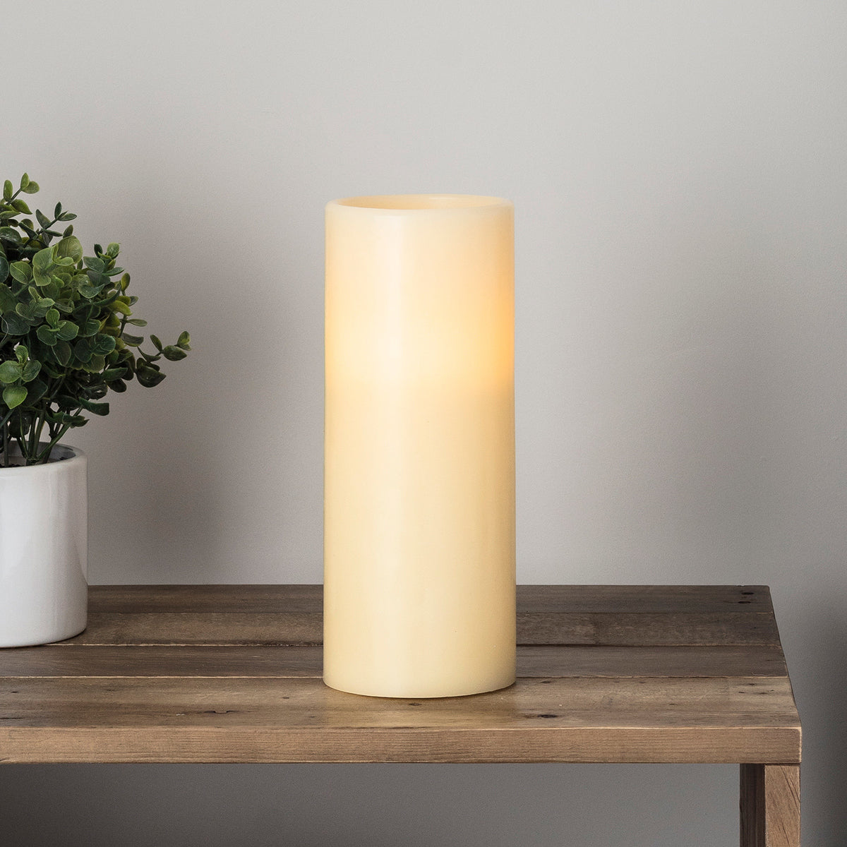 LED Kerze Echtwachs Timer 25cm