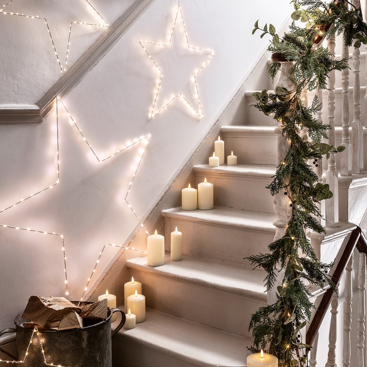 Schmales TruGlow® LED-Kerzen Trio aus Echtwachs mit Fernbedienung