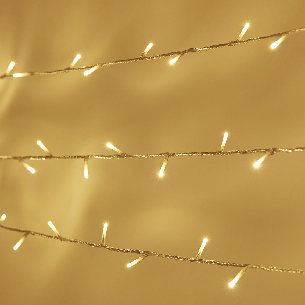 Essential Connect 40m 400er LED Lichterkette warmweiß koppelbar transparentes Kabel