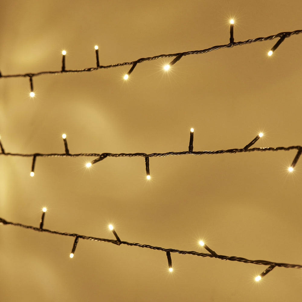 Essential Connect 40m 400er LED Lichterkette warmweiß koppelbar grünes Kabel