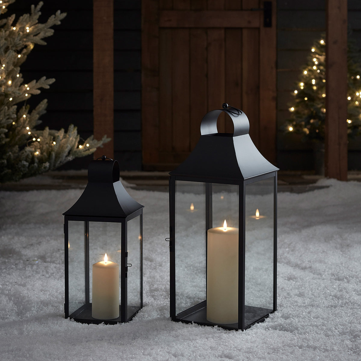 34cm Albury Gartenlaterne mit TruGlow® Outdoor Kerze mit Fernbedienung