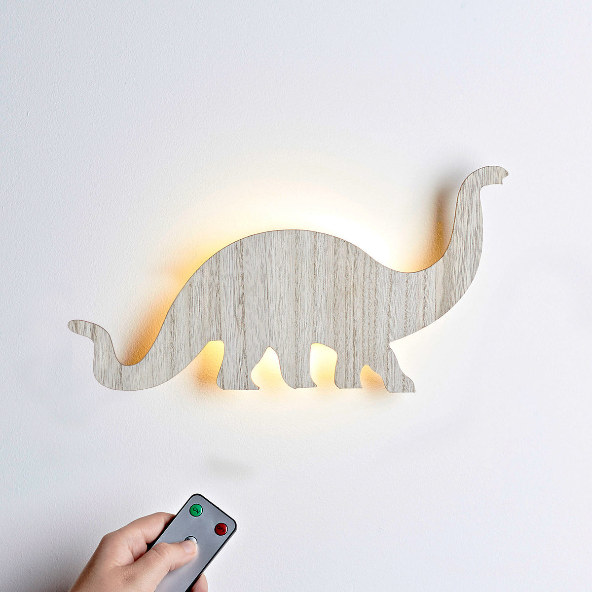 Holz Wandlampe Dinosaurier Diplodocus