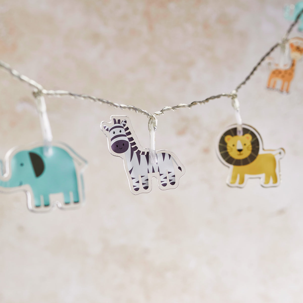12er Safari Lichterkette Kinderzimmer