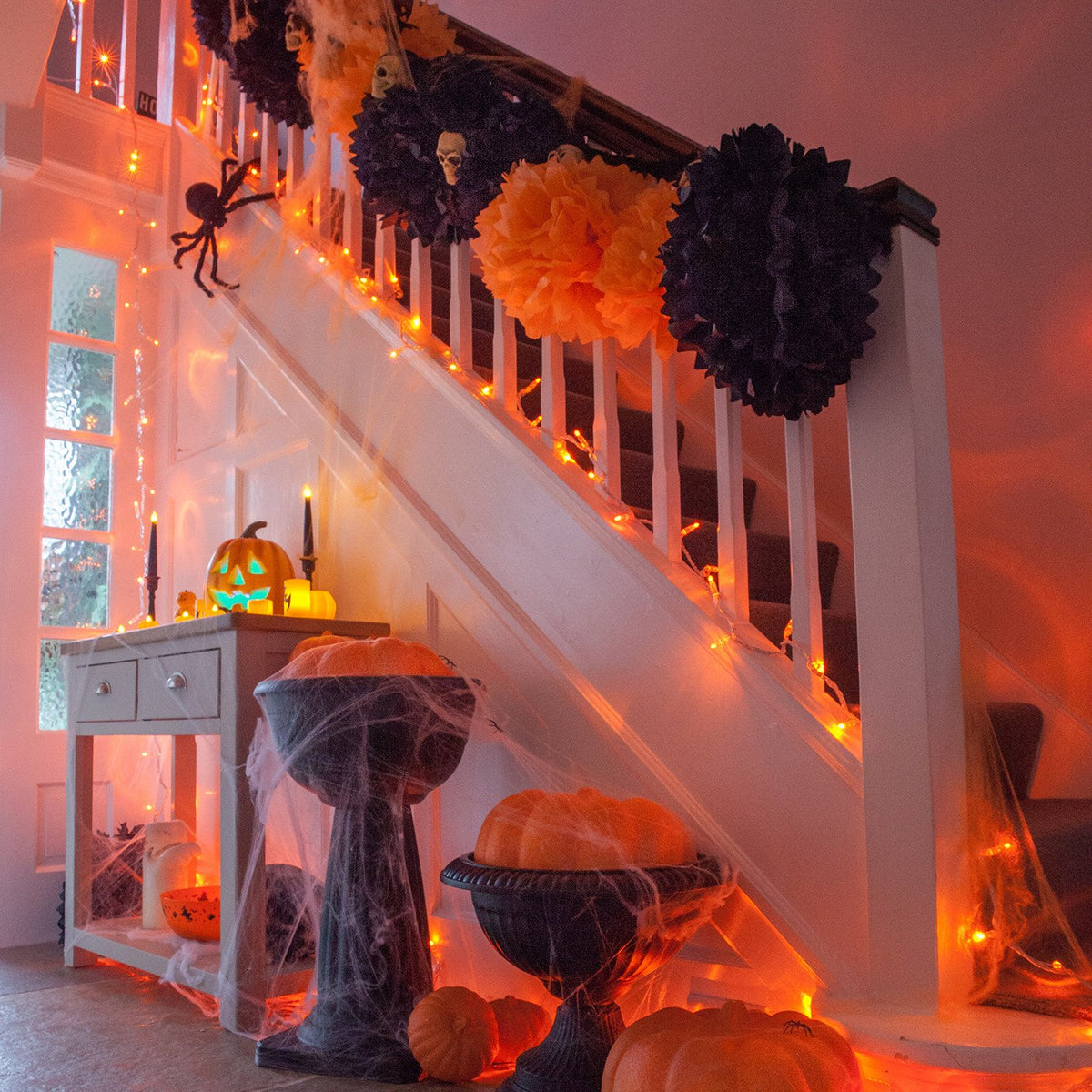 Core Connect 50m 500er LED Lichterkette orange koppelbar transparentes Kabel
