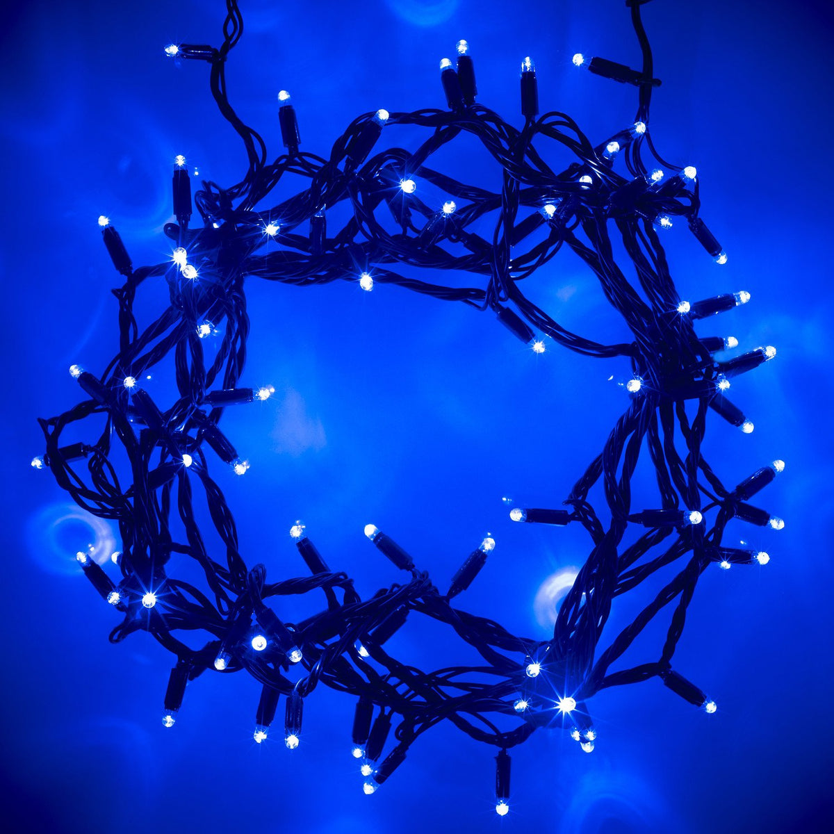 Core Connect 30m 300er LED Lichterkette blau koppelbar grünes Kabel