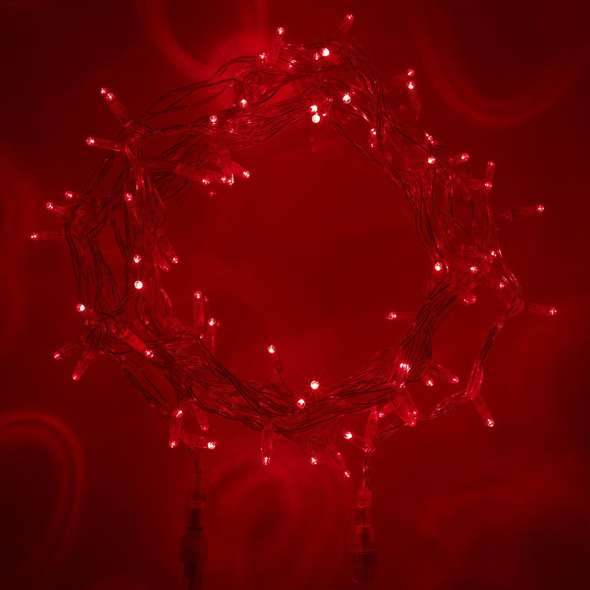Core Connect 70m 700er LED Lichterkette rot koppelbar transparentes Kabel