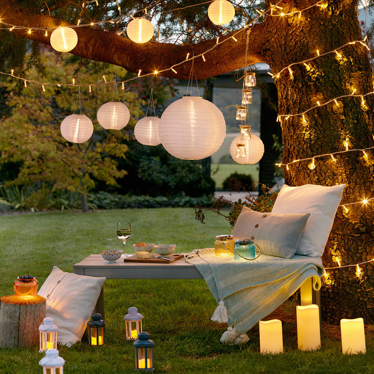 100er LED Lichterkette warmweiß transparentes Kabel koppelbar 10m