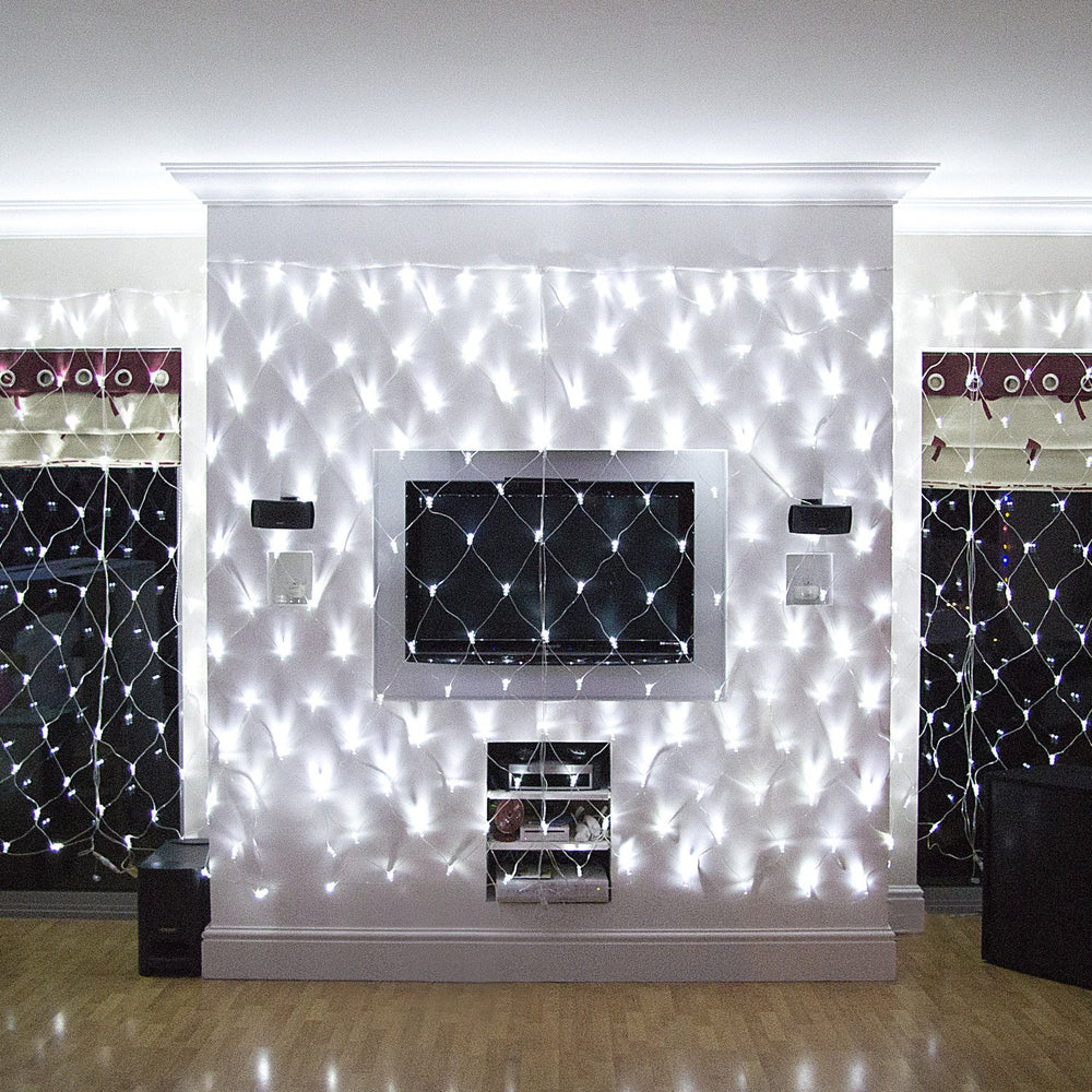 Core Connect 10m x 2m 700er LED Lichternetz weiß koppelbar transparentes Kabel