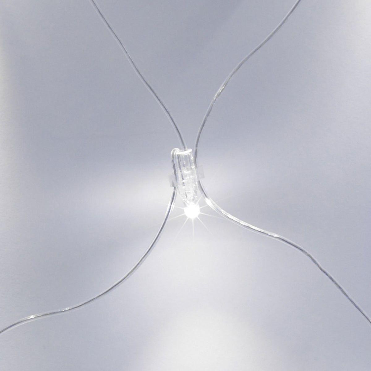 140er LED Lichternetz Weiß Transparentes Kabel Koppelbar 2 x 2m