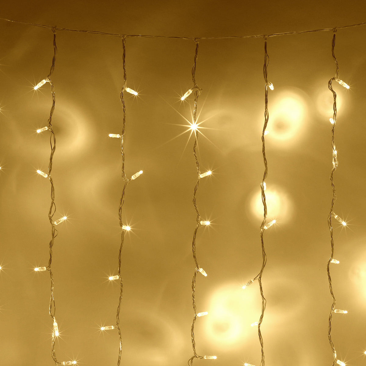 288er LED Lichtervorhang Warmweiß Koppelbar 2 x 3m