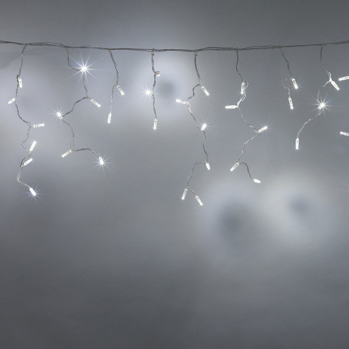 Core Connect 20m 640er LED Eiszapfen Lichterkette weiß koppelbar transparentes Kabel