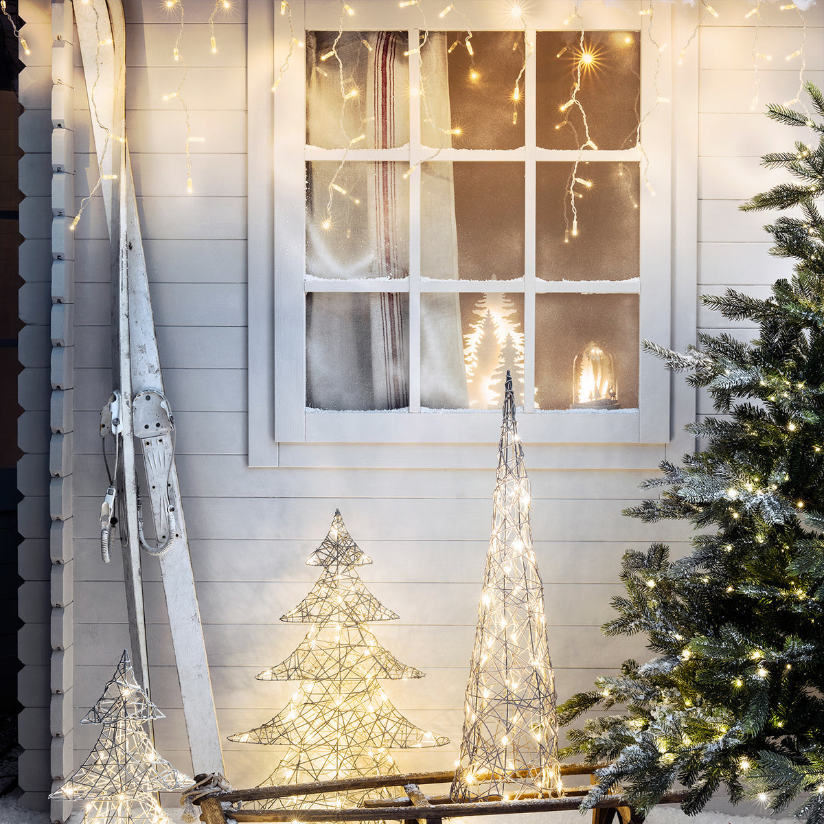 64er Eiszapfen Lichterkette warmweiß koppelbar 2m