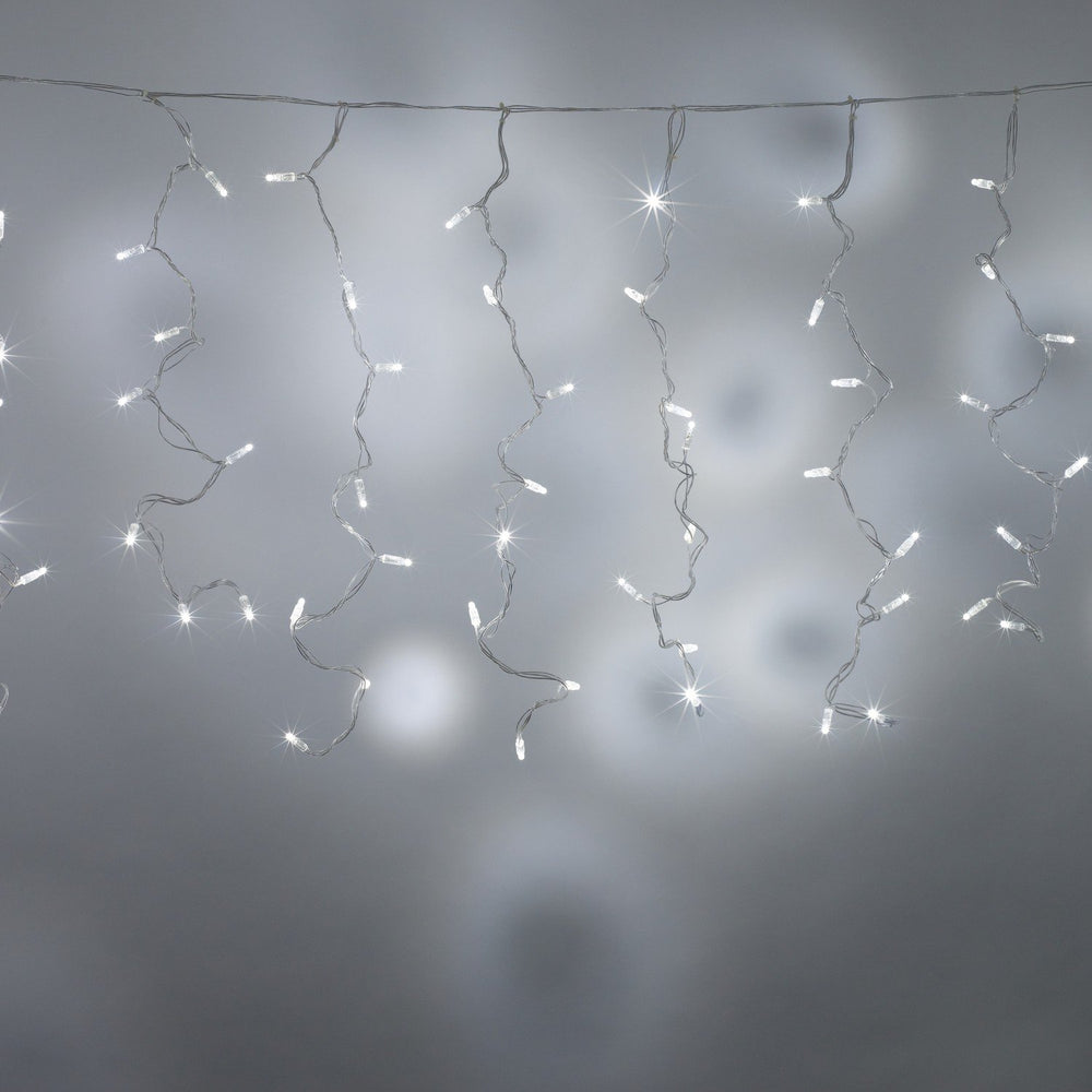 Core Connect 4m x 1m 192er LED Lichtervorhang weiß koppelbar transparentes Kabel