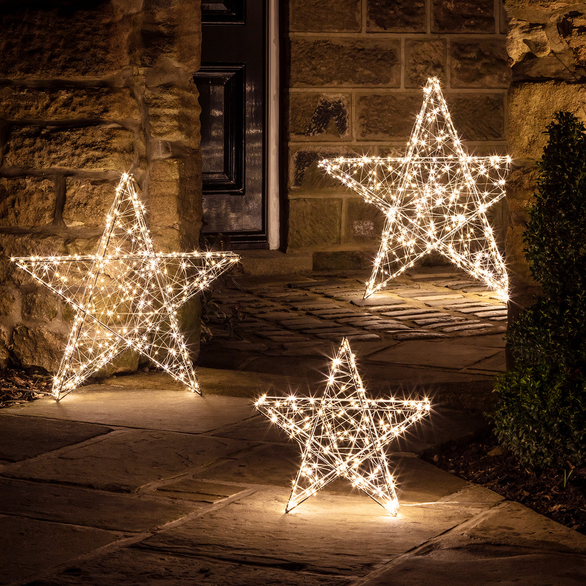 60cm LED Stern Weihnachtsdeko außen